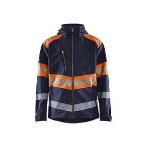 BLAKLADER - 449425138953XL <b>Hi</b>-<b>Vis</b> Softshell <b>jacket</b> Navy blue/<b>Orange</b> - EAN 7330509882108 <b>HI</b>-<b>VIS</b> WORKWEAR - Product Image 1