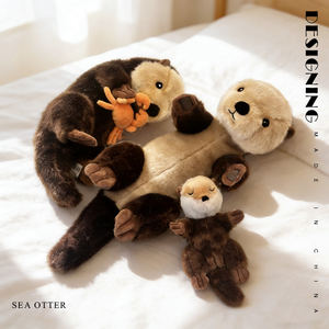 Lindo Peluche de Nutria Marina, Muñeco Perezoso Realista, Regalo de <span class=keywords><strong>Cumpleaños</strong></span> para Niños, Venta al por Mayor - Product Image 1