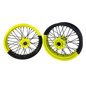 Aleación de aluminio amarillo fluorescente Exc <span class=keywords><strong>300</strong></span> Motocicleta deportiva Ruedas <span class=keywords><strong>Supermotard</strong></span> de 17 pulgadas - Product Image 4