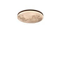 La lampe lunaire de style bois de noyer est un plafonnier LED simple, moderne et élégant dans le salon. Il est doté d'un poêle à bois
