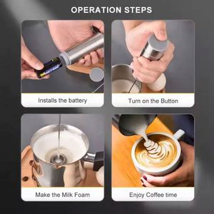 Automatic Milk Frother with Coffee Foam Maker <b>Battery</b> Operated Cappuccino Tool with Sleeve for Tea & Coffee Accessories - Product Image 5