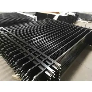 Panel de valla de acero personalizado australiano 6x8 paneles de metal de valla de seguridad de hierro forjado de 6 pies valla de acero de zinc galvanizado