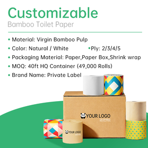 Rouleau de <span class=keywords><strong>papier</strong></span> <span class=keywords><strong>toilette</strong></span> en bambou blanchi certifié FSC, sans PFAS, écologique, en pâte de bambou, vente en gros - Product Image 4