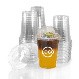 Wegwerp Plastic Doorzichtige Beker 98Mm Top 16 Oz 500cc Huisdier Ijs Koffie Koude Drank Beker
