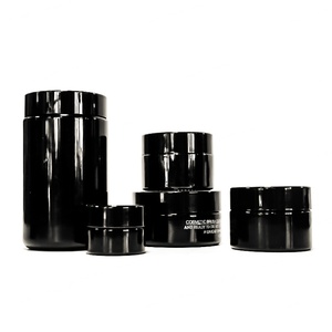 Bocaux en verre violet foncé à large ouverture 50g 150g 200g avec couvercle, pot en verre noir pour crème, pot en verre résistant aux UV - Product Image 4