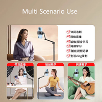 Trépied de sol réglable de 170 cm pour smartphones, réglage multi-angles et de la hauteur, idéal pour le streaming en direct, les appels vidéo et le travail à domicile
