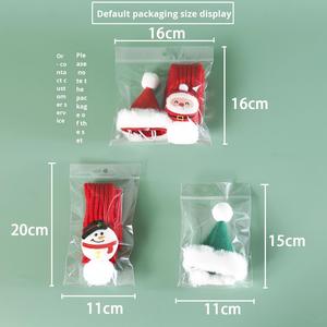 2025 Christmas Pet Neck <b>Warmer</b> Red Green Cotton Eco-friendly <b>Hand</b> Wash Scarf with Snowflake Snowman Cartoon Design for Cats Dogs - Product Image 4