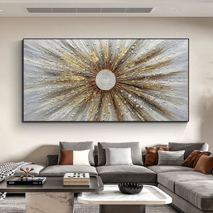 Peinture à l'huile sur toile texturée à lignes abstraites modernes, impression numérique en gros, pour décoration murale intérieure - Product Image 6