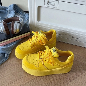 2025 Sneakers con lacci in Sole spessa primavera estate arancione per donne scarpe Casual con plateau in stile College - Product Image 3