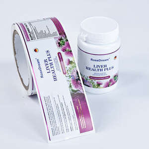 Impression d'étiquettes d'emballage imperméables, autocollants en feuille métallique, étiquettes personnalisées rondes pour bouteilles de compléments alimentaires, étiquettes en papier pour bocaux - Product Image 3