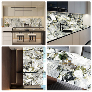 Thiết kế hiện đại bàn ăn thiết lập với bán nóng đánh bóng thiêu kết đá Vanity đầu nhà máy trực tiếp lớn Tấm Đá nhân tạo - Product Image 5