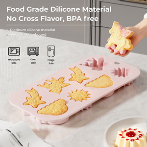 Moule à <span class=keywords><strong>gâteau</strong></span> SILIKOLOVE Factory à 8 cavités, LFGB, platine, antiadhésif, démoulage <span class=keywords><strong>facile</strong></span>, sans BPA, en silicone, pour la <span class=keywords><strong>décoration</strong></span> de gâteaux au mousse - Product Image 3