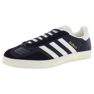Chaussures Adidas Gazelle pour homme, noir, crème, blanc, or métallisé, style basketball d'intérieur en cuir - Product Image 1