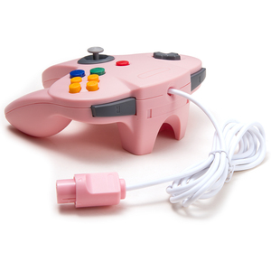 2 buah pengendali Gamepad Joystick jarak jauh berkabel Retro N64 merah muda cocok dengan konsol sistem permainan Video N64 - Product Image 6
