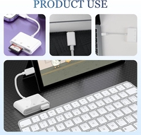 Adaptador OTG Multifunción Universal 3 en 1 Tipo C a USB 3.0 Lector de Tarjetas de Memoria Flash TF SD para iPhone, Android y Laptop
