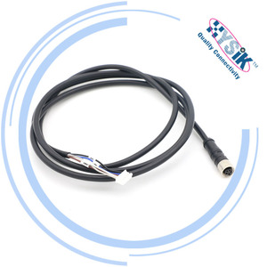 Kabel Konektor Fieldbus M8 5 Pin Female Male Bersudut dengan Pelindung - Product Image 4