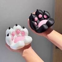 Support de bureau multifonctionnel écologique en forme de patte de chat sculptée, mignon et créatif, pour téléphone portable et tablette, idéal pour la maison, le bureau, la rentrée scolaire et le Nouvel An