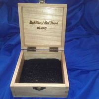 Boîte d'emballage de souvenir en bois de peinture marron boîte de jeu en bois de feutre de velours