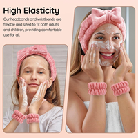 En gros Bandeaux de spa en flanelle duveteuse avec nœud, pour le lavage du visage, le maquillage et le yoga, style européen/américain, logo brodé, marque OEM