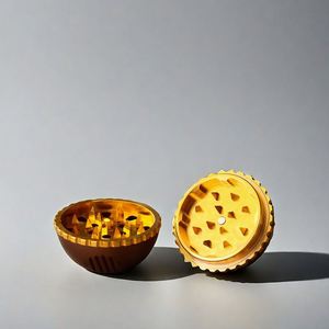 Broyeur à herbes en métal zinc à deux parties, design exclusif CN, vente en gros, manuel, Santa Hand Muller - Product Image 4