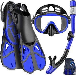 Aletas de Buceo Ajustables con Hebilla de Liberación Rápida, Azul y Negro, Tallas S, M, L, XL para Adultos, Snorkel, Natación - Product Image 3
