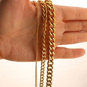 अनुकूलित स्टेनलेस स्टील सोने की चेन पायल चंकी सोने क्यूबा श्रृंखला पायल महिलाओं लड़की पैर गहने - Product Image 3