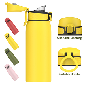 Gobelet isotherme portable en acier inoxydable de 550 ml, à double paroi, couleur unie, avec revêtement en poudre personnalisé, écologique, prêt à l'emploi - Product Image 2