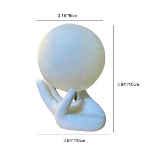New Arrival Contemporary Creative Hand <strong>3D</strong> <strong>Printed</strong> <strong>Moon</strong> PVC LED Table <strong>Lamp</strong> for Bedroom Gift - Product Image 6