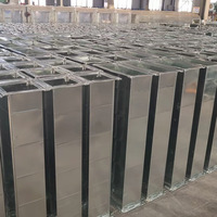 Conduit d'air rectangulaire en acier inoxydable 304 galvanisé épais avec bride co-plaquée pour cuisine d'hôtel