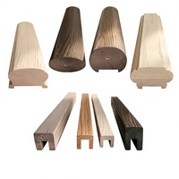 Rampe d'escalier personnalisée en bois massif : chêne rouge, chêne blanc, noyer noir, teck, bois d'hévéa pour escalier et balcon