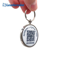 Etiqueta NFC para Mascotas al por Mayor, Colgante Inteligente Antipérdida con Borde Metálico, Código QR, 13.56MHz, Impermeable, Aleación, Resina Epoxi, Etiqueta RFID