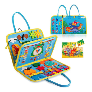 Tablero Sensorial Educativo de Fieltro Montessori, Juguetes para Niños, <span class=keywords><strong>Libro</strong></span> de <span class=keywords><strong>Actividades</strong></span>, <span class=keywords><strong>Actividades</strong></span> de Aprendizaje Preescolar para Niños Pequeños - Product Image 2