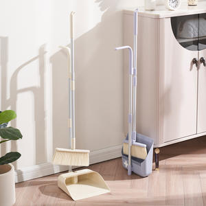 Ensemble balai et pelle pour la maison, poils en nylon, manche en plastique, outil de balayage des sols pour le nettoyage domestique - Product Image 1