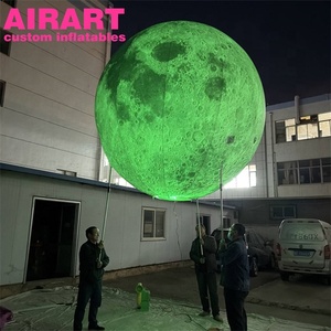 Marioneta Inflable de Luna y Estrella con Iluminación LED, <span class=keywords><strong>Marionetas</strong></span> Inflables de Planetas y Luna para Desfiles con Iluminación LED - Product Image 1