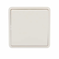 Precios baratos de fábrica Europa 80 Material de PC estándar 1 Gang 1 Way Botón de pared Interruptor de luz eléctrico para el hogar