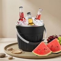 Seau à glace grande capacité 7,7 L pour événements extérieurs et bars, en acier inoxydable double paroi, isolation ultra-longue durée, refroidisseur de boissons froides