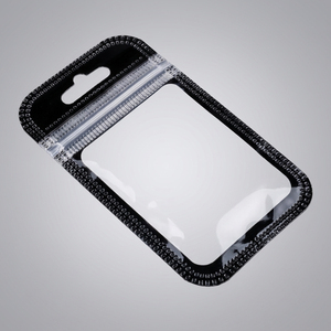 Pochette d'emballage transparente en plastique pour bijoux et accessoires à ongles, avec fermeture Zip Lock, cadre noir et trou <span class=keywords><strong>de</strong></span> suspension Euro Butterfly - Product Image 2