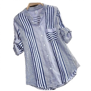 PB&ZA Blusas de Mujer para Primavera, Verano y Otoño 2025, Casuales, Simples, de Chifón Tejido, con Encaje en Capas, Estilo Vintage, con Botones y Mangas con Volantes - Product Image 2