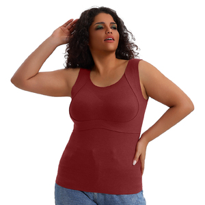 เสื้<span class=keywords><strong>อก</strong></span>ั๊กอุ่นสำหรับฤดูใบไม้ร่วงและฤดูหนาวสำหรับผู้หญิง มีแผ่นรองหน้าอก ไม่ต้องใส่บรา ไร้รอยต่อ กระชับรูปร่าง <span class=keywords><strong>ชั้น</strong></span>ในแบบรวม - Product Image 4