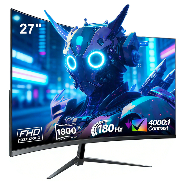 240Hz 2K 144Hz VA Panel 1ms Response Time 170 Viewing Angle Curved 27 Inch Gaming Monitor with HDR for Gaming PC