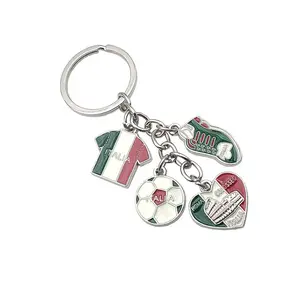 Portachiavi promozionali nuovi zelanda in metallo personalizzato 3d portachiavi turistico souvenir calcio Italia professionale ooem simpatici