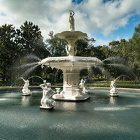 Fontaine Sculpturale Personnalisée Haut de Gamme avec Éclairage Laser RGB, Étanchéité IP68, en Acier Inoxydable - Services de Conception et Construction Brevetés