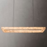 Lustre moderne en albâtre, long, décoratif, pour bureau, couloir, chambre à coucher, éclairage suspendu