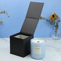 Vente en gros de pots à bougies en verre blanc simples ensembles de bougies avec cire de soja et boîtes pour cadeaux
