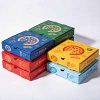Boîte à pizza personnalisée avec fenêtre, 8-16 pouces, en carton ondulé, pelliculage mat, logo, écologique, recyclable, pour plats à emporter, faible MOQ