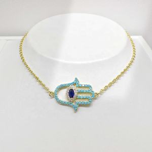 Pulsera de plata 925 con dije de ojo turquesa, joyería de moda para mujer, pulsera de gemas personalizada, pulsera de cadena tipo tenis. - Product Image 4