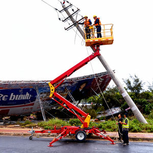 Nouvelle nacelle élévatrice articulée remorquable RST L-409 10m-22m, électrique, diesel ou à batterie, pour travaux extérieurs sur câbles - Product Image 1