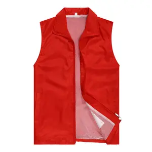 Gilet de travail de supermarché bénévole de publicité pour hommes et femmes personnalisé en gros et gilet avec logo imprimé