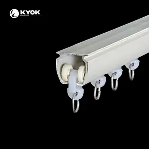 China manufacture KYOK track curtain rods gold curtain aluminum pipe with accessories track aluminum bolivia