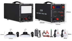 เครื่องกำเนิดไฟฟ้าพลังงานแสงอาทิตย์แบบพกพาสำหรับโรงงาน 500W สถานีพลังงานแสงอาทิตย์สำหรับใช้ในบ้าน 220V พลังงานแสงอาทิตย์แบบพกพา - Product Image 2